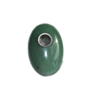 China Eco - Friendly Wholesale Natural Palm Stone Crystals Weed Smoking Pipe Green Aventurine for sale