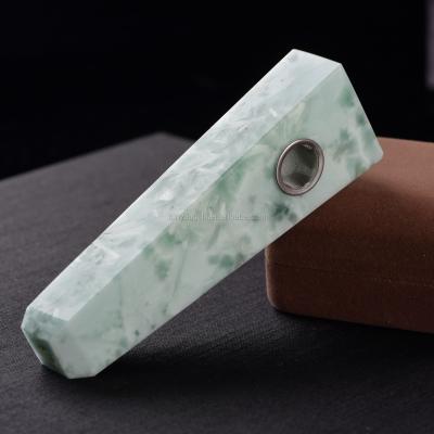 China Wholesal Green Flat End Pipe Snow Pipe China Weed Accessories Crystal Smoking Pipes for sale