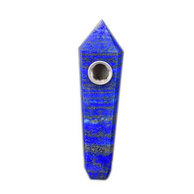 China Customizable Logo Eco - Friendly Lapis Lazuli Crystal Smoking Pipes Weed Pipe for sale