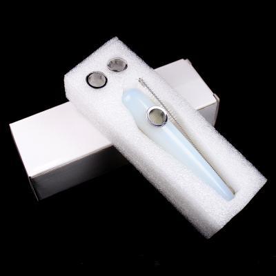 China Wholesale Nature Quartz Crystal Massage Stick Pipe Smoking Pipe Optal Crystal Smoking Pipe Eco-friendly for sale