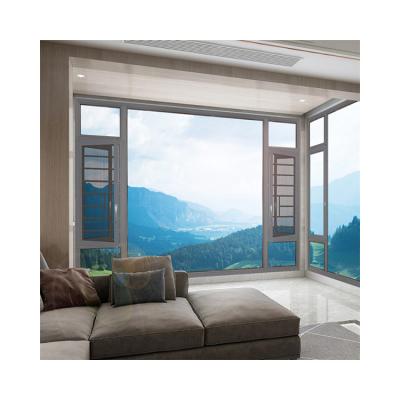 China Good Quality Villa Project Aluminum Casement Folding Screen Windows House Project Glass Windows for sale