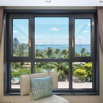 China Hot Selling Aluminum Windows Screen Factory Selling Casement Living Room Waterproof Broken Bridge Folding Windows for sale