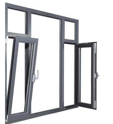 China Good Folding Screen PriceTempered Aluminum Alloy Bridge Window Glass Broken Casement Windows for sale