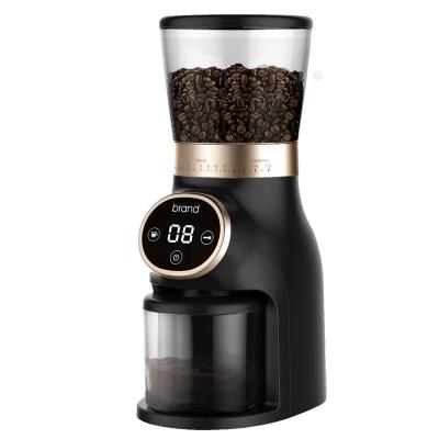 China Automatic Industrial Antique Coffee Bean Grinder Burrs Conical Coffee Bean Grinding Machine Eco-friendly Transparent Bean Hopper Kitchen Appliances for sale