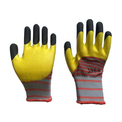 China Comfortable Properly Customized Premium Breathable Polyester Yellow Work Gloves for sale