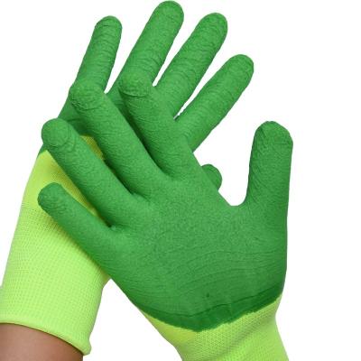 China Comfortable Latex Foam Gloves Good Quality Polyester Latex Coated Foam Finish Gloves for sale