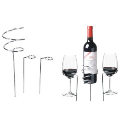 China Minimalist OUTER WINE BOTTLE AND GLASS HOLDER 3PC SET for sale