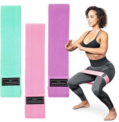 China Polyester Fabric Elastic Bands Anti Slip Exercise Fitness Hip Circle Exercise Resistance Bands For Legs And Butt/3PC Hip Resistance Bands for sale