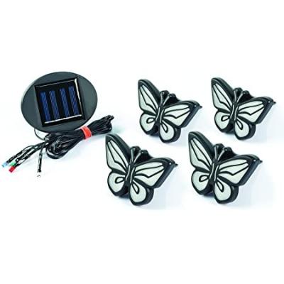 China Commercial Use Set Of 4 LED Solar Butterfly Lights for sale