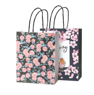 China Recyclable Custom Fashion Your Own Logo Print Cosmetics Luxury Gift Shopping Paper Bags With Button for sale