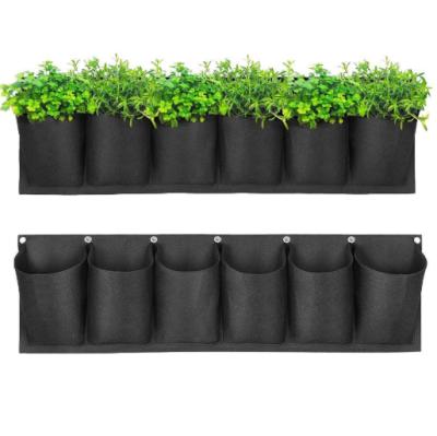 China Amazon Hot Selling Garden Planter Bag Growing Felt Bag Vertical Planter 36 Pocket Wall Hanging Vertical Grow Bag Garden Wall Felt Bag for sale