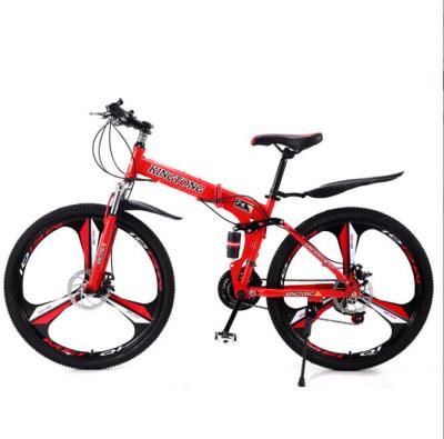 China Factory 2021 Aluminum Alloy 26 Inch Folding Mountain Bike Road Bike 700C Dual Disc Brake Bicycle 21speed White Professional for sale