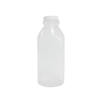 China China supplier Empty Plastic Juice Bottles Milk Containers Food Grade BPA FREE Jars with Black Tamper Evident Caps for sale