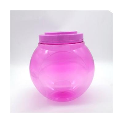 China Good quality factory directly Food grade round shape candy jar with tear off cap chocolate container cute pp plastic jars for sale