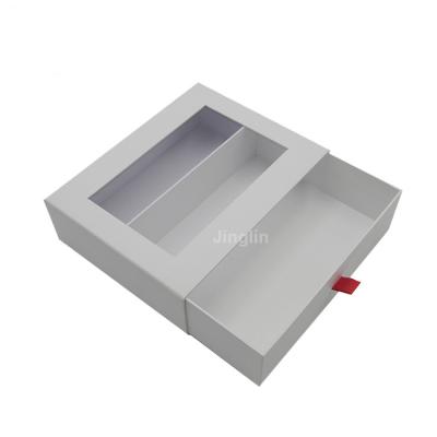 China Open Window Recyclable Luxury Custom Rigid Cardboard Boxes Packaging Drawer Box for sale