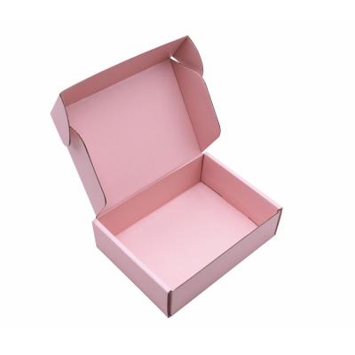 China Recyclable Custom Logo Printing Corrugated Cardboard Cosmetics Ad Box Packaging Pink Eyelash Paper Box for sale