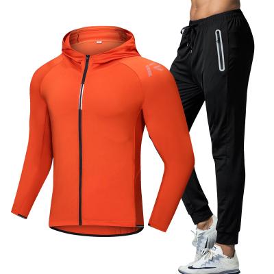 China QUICK DRY Mens Elasticity Tops Sweatsuit Sets Volume Running Streetwear Sportswear for sale