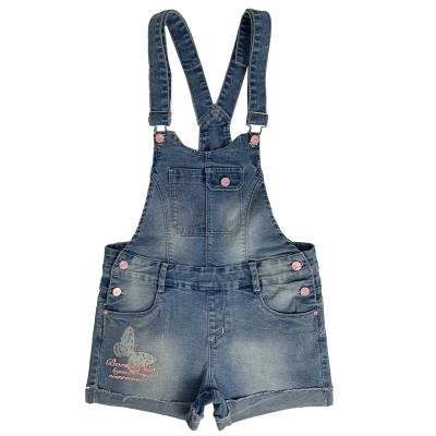 China Jeans Girls Suspender Pants Outfits Summer Kids Clothing Cowboy Jumpsuit Shorts Kids Jeans For Children for sale