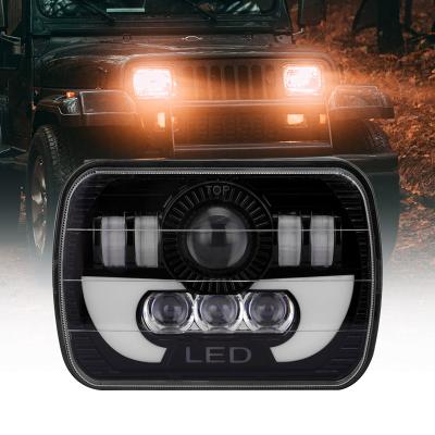 China 2022 New Car Lights And Accessories Automobile 7 Inch 55W Led Car Lights Led Headlight 195*140*70 Mm for sale