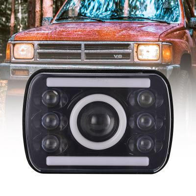 China Good quality 7 inch led lights cars 55W led headlights rectangle headlight for car 195*140*70 mm for sale