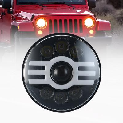 China Factory Wholesale Led Light Car Off Road Modified Cars Laser Lighting Car Round Led Headlights 170*170*85 Mm 7 Inch for sale