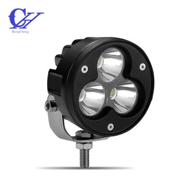 China Promotional Round Motorcycle Light 3 Bulb Led Motorcycle Lamp Waterproof Motorcycle Led Lights 79*79*56 mm for sale