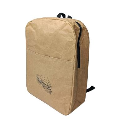 China Wholesale Waterproof School Lunch Bags For Boys Girls Eco-Friendly Recycle Waterproof Kraft Paper Bag Paper Backpack Tyvek Brown for sale