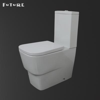 China Slim Tank Cost Double-Flow Modern Prices New Small Bidet St Round Bowl Washdown Two-Piece Toilet for sale