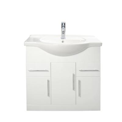 China Easy Clean White Ceramic Cabinet Basin Bathroom Sink for sale