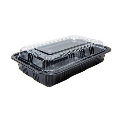 China High quality custom made biodegradable PVC sushi plastic transparent packing box with ribbon for gift for sale