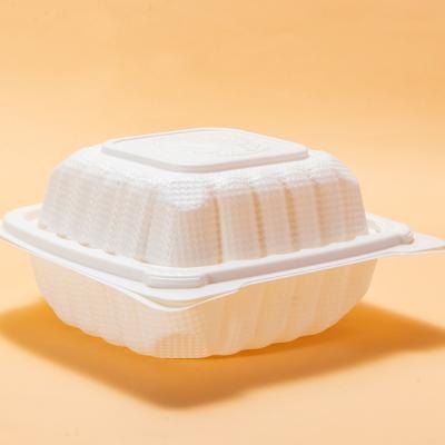 China 1 Compartment Biodegradable Disposable Food Container Eco-Friendly Lunch Box for sale