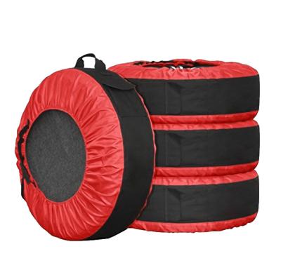 China Car Accessories Wholesale High Quality Tire Cover 4pcs Set Spare Tire Cover 1 Buyer for sale