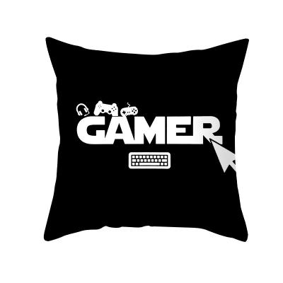 China Cute Peach Color PORTABLE PORTABLE Canvas Pillow Cover Cotton Keyboard Gamepad ESPORTS Cushion Cover With Keyboard Pattern for sale