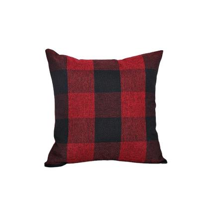 China PORTABLE Custom Colored Cotton Plaid Tile Canvas Blanket, Soft Cushion Pillowcase, 18x18-inch (45cm) for sale