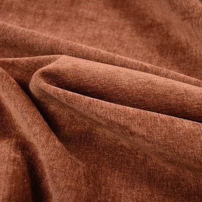 China High Quality Memory Monad Holland Hotel Soft Plain Solid Polyester Chenille Velvet Fabric For Sofa Textile Fabric for sale