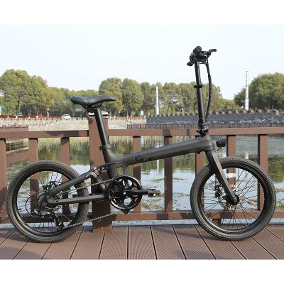 China China Kuake 36V 7Ah High Allocation Foldable Ebike 250w Carbon Fiber 20 Inch Mini Folding Electric Bike Carbon for sale