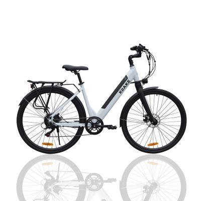 China Aluminum Alloy Kuake Factory Supply 36V 250W EU Style Electric Bike Retro Cheap City Bike Women Electric Bike for sale