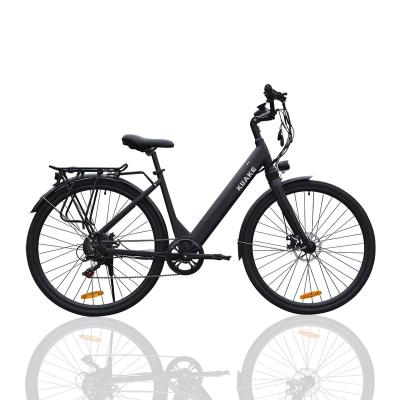 China Hot selling KUAKE 36v 350w alloy retro vintage aluminum electric sports bike cheap city ebike for ladies for sale