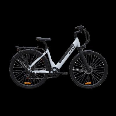 China Delivery Aluminum alloy KUAKE commuter ebike 700C Shimano 6 speed fast hybrid bike cheap price electric bike for sale for sale