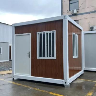 China Einfach zu bauen Vorgefertigtes modulares Winddichtes kleines Flat Pack Containerhaus zu verkaufen