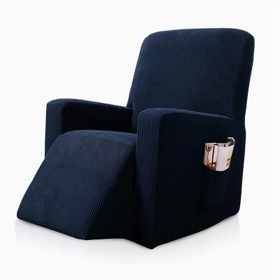 China Elastic Band Under All Sofa Cover Wholesale Jacquard Stretch Jacquard Recliner Cover Multi Color Spandex Bottom Recliner Solid Recliner Cover for sale