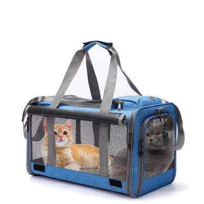 China Viable Fit 2 Portable Cat Carrier Bag Breathable Pet Mesh Carrier Backpack For Dogs Cats Handbag Travel Bags Carry Bag for sale