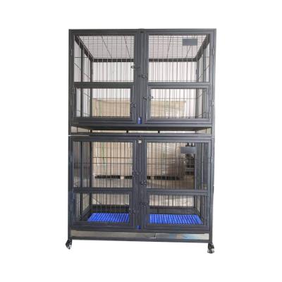 China Fashion Movable With Pulleys Wheel 10ft Silent Small Dog Kennel Cage High Quality Wheels Steel Cage For Dog for sale