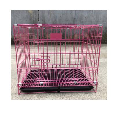 China Factory direct sales fashion 60*50*43cm folding wire dog cage customization wire metal dog cage for sale