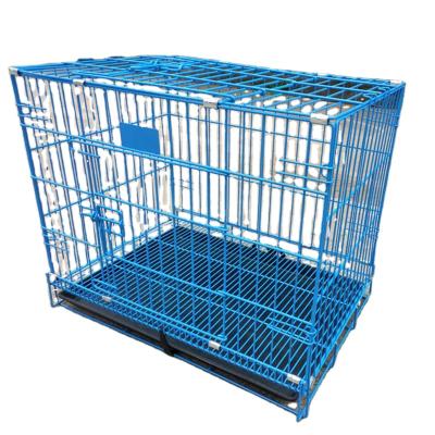 China Fashion 60*50*43cm Dog Cage Metal Wire Customization Folding Iron Metal Wire Dog Cage for sale