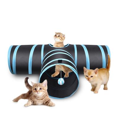 China OEM/ODM safety factory supplier outdoor folding pet cat tunnel toy collapsible, cat play tunnel for sale