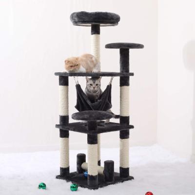 China Cats Manufacturer Wholesale Sisal Cat Tower Tree Green Heavy Duty Rainforest Cat Tree Modern Large for sale