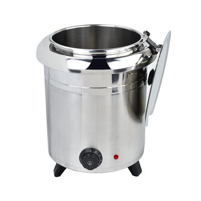 China 360 Degree Rotation Base 10L 400W Electric Countertop Buffet Soup Heater Urn for sale