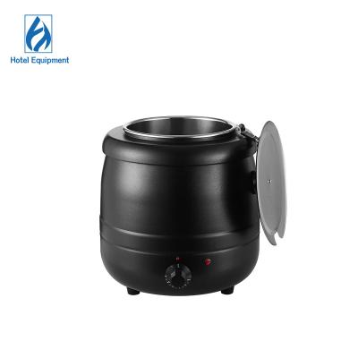 China Wet Heating Hotel Shake Black Color Iron Shell Soup Heating Warmer for sale