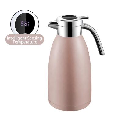 China Viable Coffee Thermos Vacuum Kettle Vacuum Smart Coffee Jug Arabic Coffee Pot With Temperature Display for sale